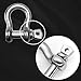 Laorde 316 Stainless Steel D-Ring Shackles, Marine Grade, 1/4