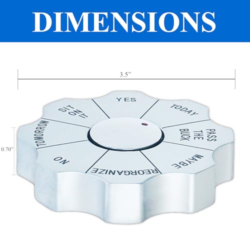Natico Originals Rotating Decision Maker Paperweight, Fidget Spinner, Executive Gift, Desktop Organizer Trinket (60-2622)