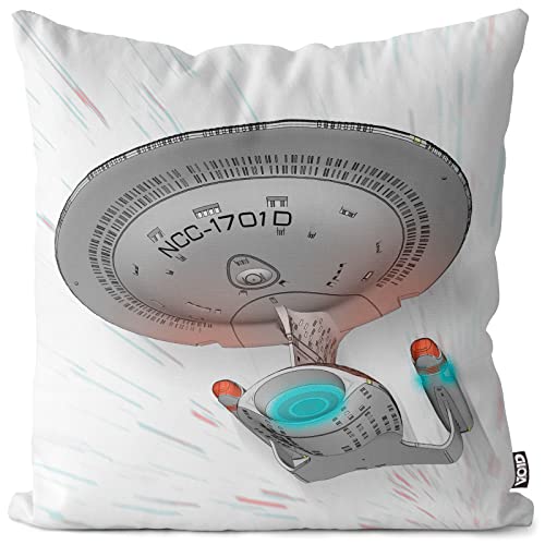 VOID NC-1701-D Kissenbezug Kissenhülle Outdoor Indoor Trekkie Trek Star, Kissen Größe:40 x 40 cm