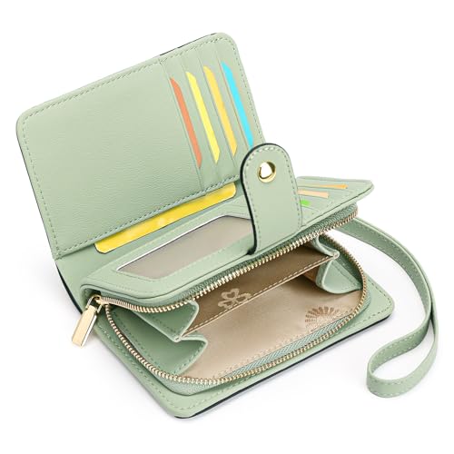 GAEKEAO Ladies Leather Purse RFID Blocking Women's Wallet Bifold Ladies Credit Card Wallet with Zip Around Coins Section Real Leather Purse - Image 8