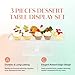 Jusalpha Set of 3 Acrylic Cupcake Stand, 3 Tiered Party Serving Tray, Clear Rectangular Dessert Display, Heavy Duty Construction (Rectangle-Bottom Disconnect)