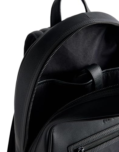 Sac à dos Lansen Ted Baker noir compartiment ordinateur en cuir urbain