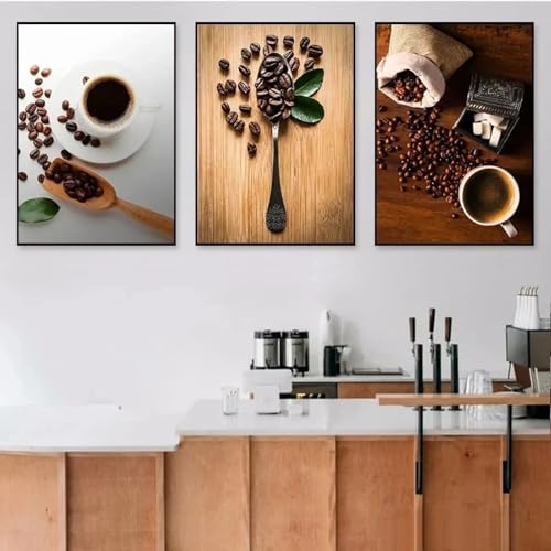 Toile vintage café 70x90 cm pour habiller un mur vide de restaurant ou bar