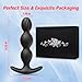 APP Anal Plug Vibrator Anal Sex Toys for Men with 9 Vibrating Modes, Safety Silicone P Spot Prostate Massager Vibrators, Anal Beads Butt Plug Adult Sex Toys and Couples Remote Control (Black)