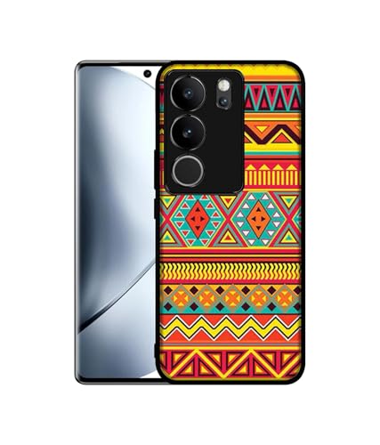 Image of Artistic Rangoli Design Premium 2D Printed Metal Back Case Cover for Vivo V29 5G / V29 Pro 5G, Multicolour