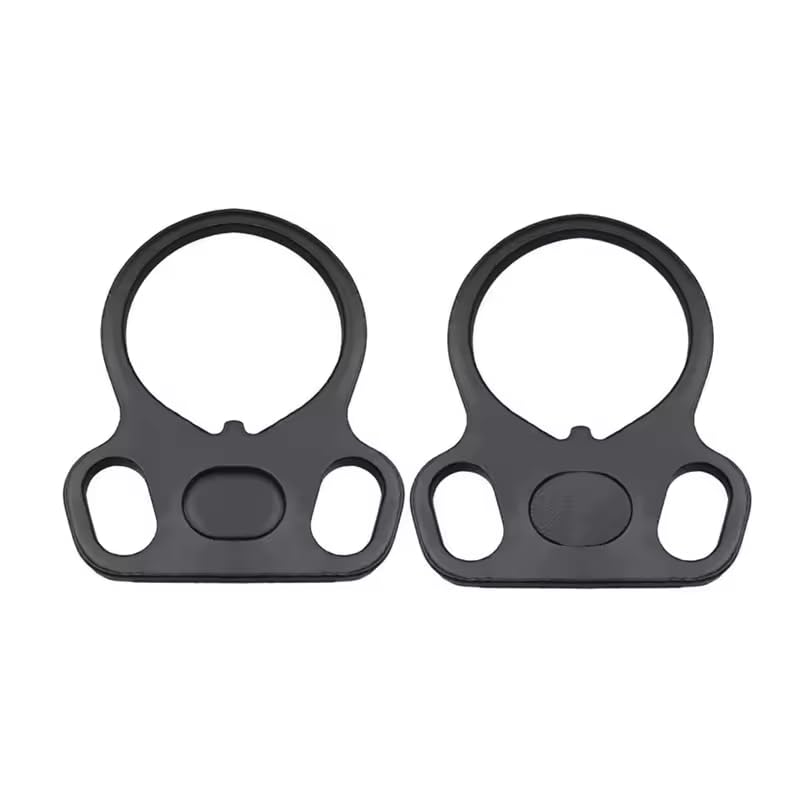 Tactical Hunting End Plate Dual Loop Ambidextrous Loop Strap Sling Adapter 30mm AR Dual Loop Tools Sling Mount End Plate Adapter Right/Left Handed Mount 2 Pack