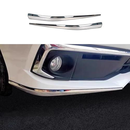 KELEIMAI Car Accessories Fit for Honda 10th Gen Civic Sedan 2019 2020 2021 Front Bumper Corner Protection Cover Trims (Silver) 2PCS Stainless Steel