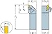 Sandvik Coromant, TLSR 82D-S, Steel Top Lok Shank Tool for Parting and Grooving, Right Hand Cut, No Coolant, 90 deg Cutting Edge Angle (Pack of 1)