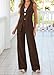 KIRUNDO Pant Suits for Women Dressy 2 Piece Sets Sleeveless Blazer Vest Wide Leg Matching Pantsuit Business Casual Outfits(Brown, Medium)