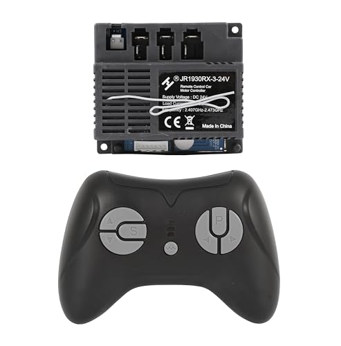 Kids Ride On Car 2.4G Bluetooth Remote Control and JR1930RX-3-24V Receiver Control Box Motherboard Kit for Children Electric Ride On Tractor Replacement Parts