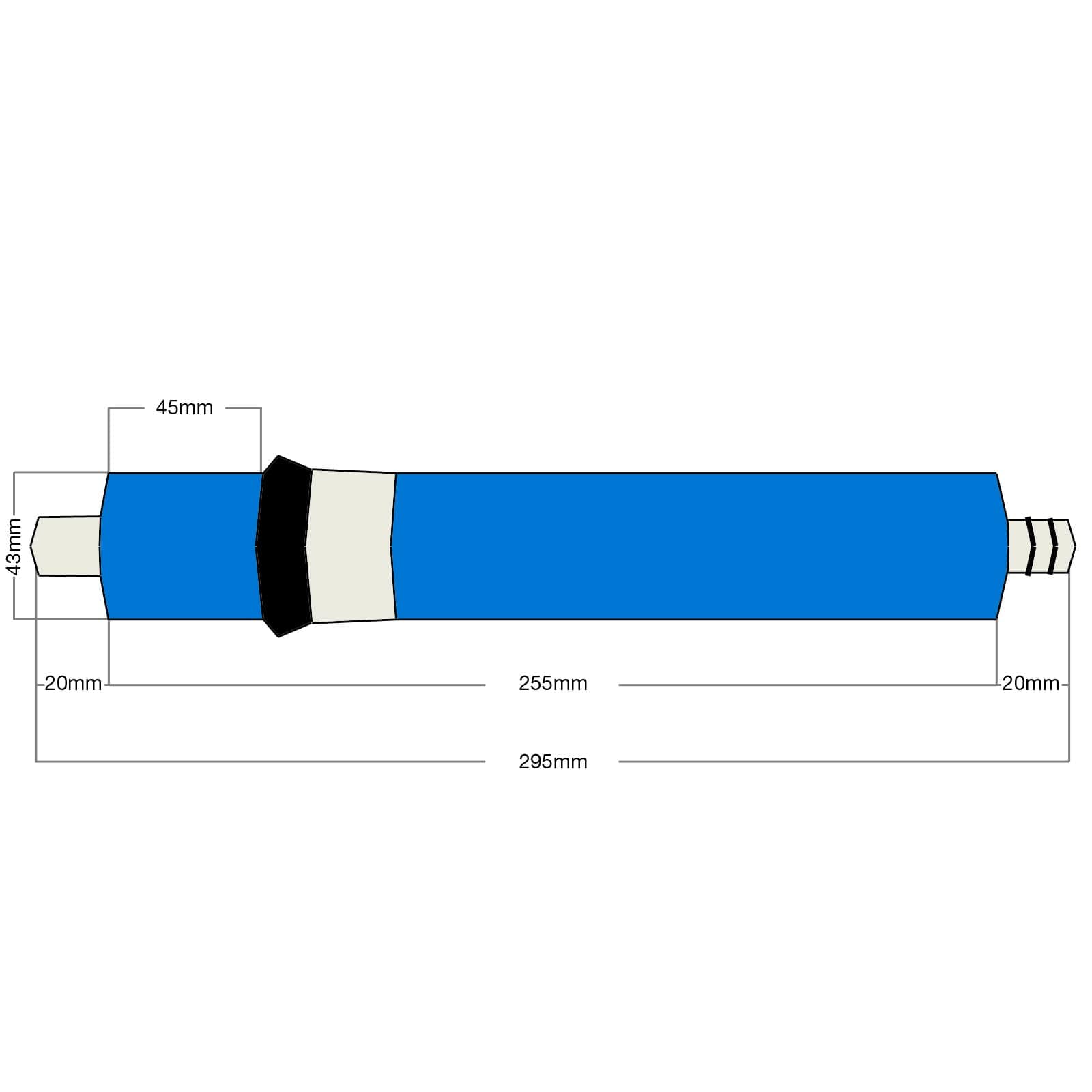 Membrane für Osmoseanlage Expert von Wagner BLUE | passend für gängige Osmoseanlagen | filtert Nitrat, Nitrit, Flourid | Aquarium Wasserfilter zur Herstellung von Osmosewasser (200 GPD)