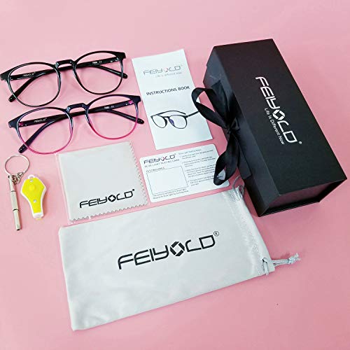 Image of Blue Light Blocking Glasses Women /Men,FDA Approved Anti Eyestrain Computer Gaming Glasses(2Pack)