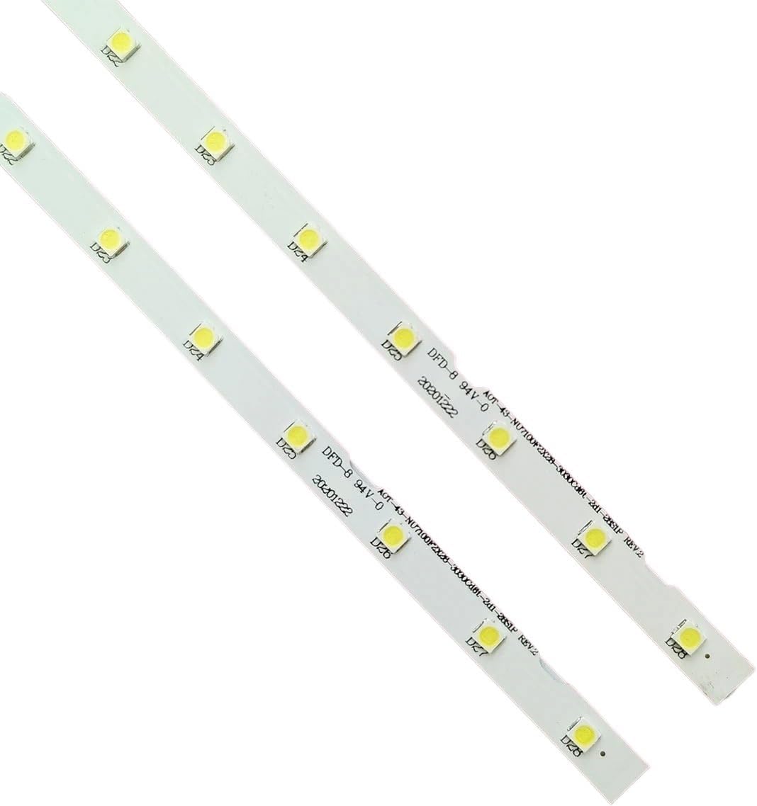 Compatible with 2pcs Strip with UE43NU7100U UE43NU7120U UE43NU7170U UE43NU7100 UE43UN7020K UE43NU7400 UE43NU7192U LM41-00606A for Enhanced Backlight