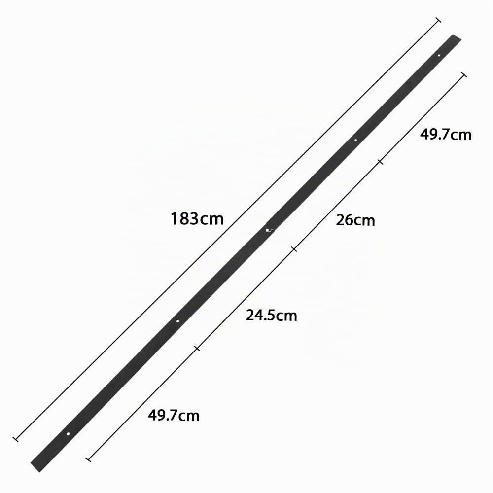 Yaheetech Porte Scorrevoli Interne Esterne Binario per Porta Anta Scorrevole 6ft/183 cm Kit Anta Singola in Legno da Parete in Metallo Portata 100 kg