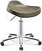 Stołek na kołach Siodło stołek ergonomiczny, regulowany obrotowy hydrauliczny podnośnik gazowy ergonomiczny stołek do fryzjerstwa manicure tatuaż terapia masaż kosmetyczny salon spa (Color : Green)