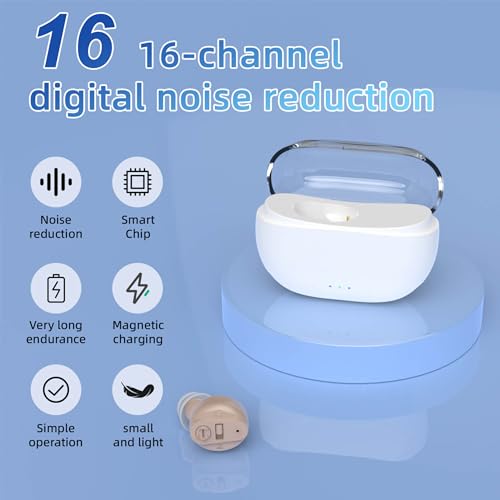 Image of Balson AG-7901 Rechargeable CIC Digital Hearing Aid Machine for Old Age with Auto Noise Cancellation (Beige, For Single Ear, with Dry Kit and 1 Year Warranty)