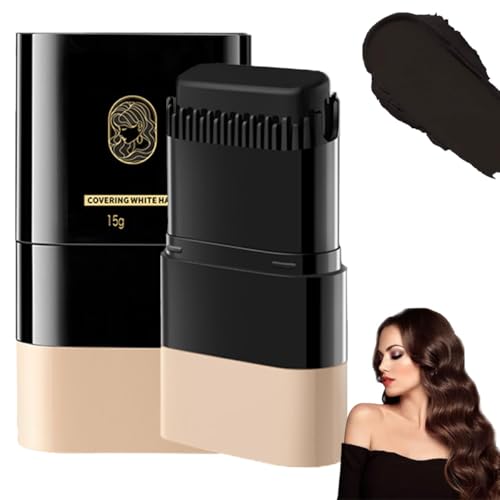 2-in-1 Hair Color Stick & Comb,Safe and Convenient Comb Hair Dye,Waterproof,Sweat-Proof Instant Root Touch Up for Gray Hair,Quic