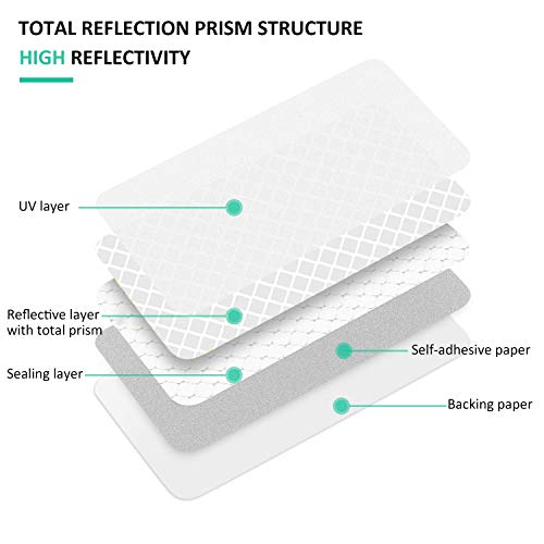 Reflective Stickers For Helmet Bicycle,Agptek 38 Pcs Bicycle Reflective Tape, Reflective Stickers For Hard Surfaces Motorcycle, Helmets, Bicycles, Strollers, Wheelchairs (3 Pack, 6.5 X 4.13 Inches) #TOP2