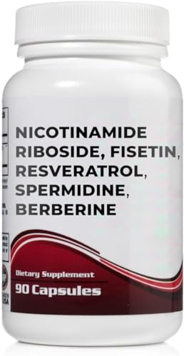 AdvantageNutra NMN Alternative - Nicotinamide Riboside, Fisetin, Resveratrol, Spermidine, Berberine - Anti-Aging Supplement - 90 Capsules