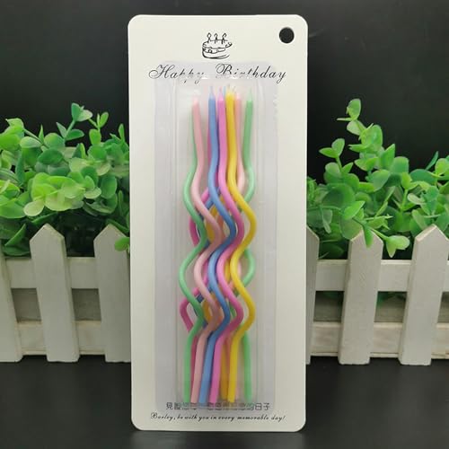 Bougie macaron spirale colorée avec forme incurvée créative