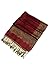Sakkas Border Pattern Layered Reversible Woven Pashmina Shawl Scarf Wrap Stole - Burgandy