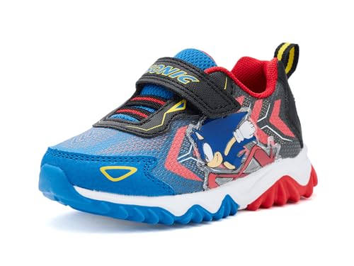 Josmo Mens Sonic The Hedgehog Sneakers (Toddler/Little Kid) Black/Blue 10 Toddler M