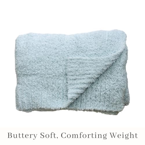 Image of SARANONI Bamboni Baby Blanket | Luxury Plush Super Soft Blanket | Breathable Comfy Blankets for Kids and Teens | Sky Blue - 40 inch x 60 inch