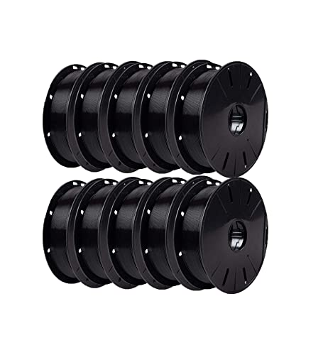 Image of Tesseract Premium PETG 1.75mm 3D Printing Filament | Dimensional Accuracy + /- 0.03mm | Compatible with Most FDM Printers | 1 KG 3D Printer Filament - PETG Black (Quantity 10)