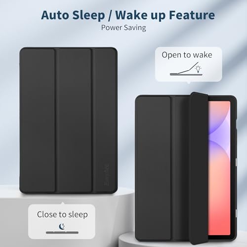 EasyAcc Case for Samsung Galaxy Tab S10 Lite/ S10 FE 2025/ S9 FE 10.9 inch/S9 11 inch 2023 with S Pen Holder (NOT for S9+/S9+ FE) with Stand Function, Black