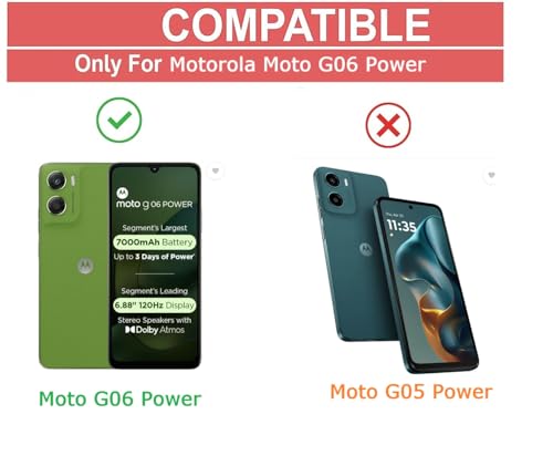 Image of COVERBLACK Cases Flexible Rubber Case Back Cover Compatible for Motorola Moto G06 Power- Transparent