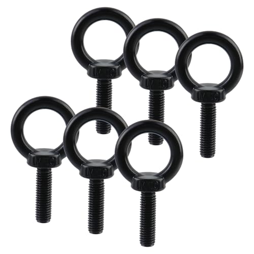 Image of 4Pcs M10 Ring Eye Bolt Threaded Nuts,Stainless Steel Eye Bolts with Nuts Washers,35mm Thread Length Eyebolts for DIY, Furniture, Swing, and Outdoor Use