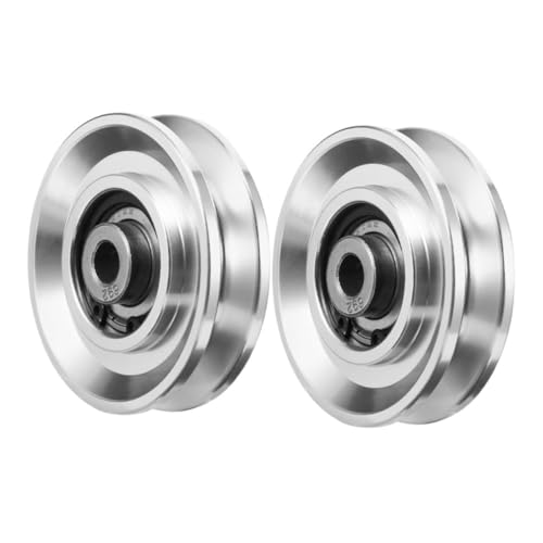 DOITOOL 2 Piezas De Accesorios Para Equipos De Fitness Polea De Ejercicio Para Gimnasio En Casa Polea De Cable Polea De Repuesto Para Gimnasio Aleación De Aluminio Plateada
