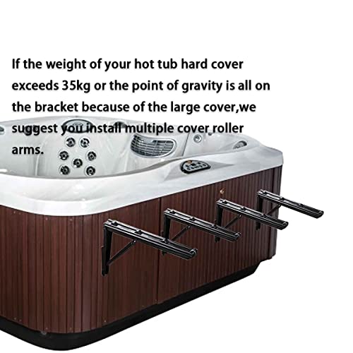 UCEDER Hot Tub Cover Lifter Removal System / Spa Cover Roller fits Vary Size, Shape and Brand of SPA,Cabinet Free Cover - Image 4
