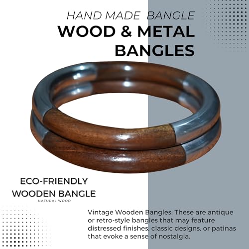 Image of Handmade Natural Wooden Bangles, Stylish Designs,Artisan Premium Quality for Women | Natural Wood Bangles Christmas Gift Jewelry for Her | Eco-Friendly Artisan Crafted Gift