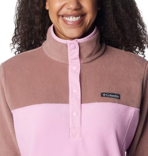 Image of Columbia Womens Benton Springs Half Snap II Pull Over Fleece Jacket, Dark Stone /Canoe /Vintage Blue, 3X