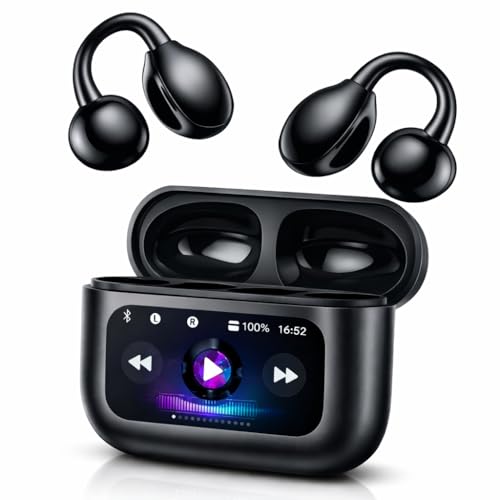 �y2026 �C���[�J�t�^���C�����X�C���z�� �^�b�`�X�N���[���[�d�P�[�X Bluetooth5.4 �I�[�v���C���[ HiFi AI�ʘb�m�C�Y�ጸ �ő�60���ԍĐ� IPX7�h�� iPhone/Android�Ή��i�u���b�N�j