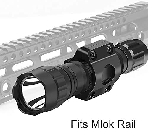 Miniatura 7 de Montura de linterna Fyland 1 pulgada M Lock Montaje de luz M Lock Compatible con sistemas de riel M Lock