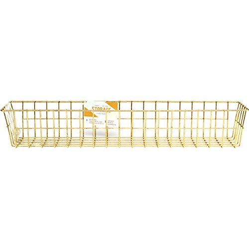 American Crafts Crate Paper Wire System Storage Medium Bin, Gold