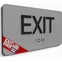 ADA Compliant NOT AN EXIT Sign Tactile With Braille – 6"x5