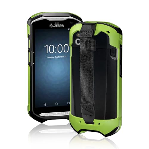 TC51 TC52 TC56 TC57 TC510K Case with Hand Strap - Protective & Ergonomic for Zebra Handheld Barcode Scanners SG-TC5X-EXO1-01 SG-TC5X-EXONHS-01 (Green)
