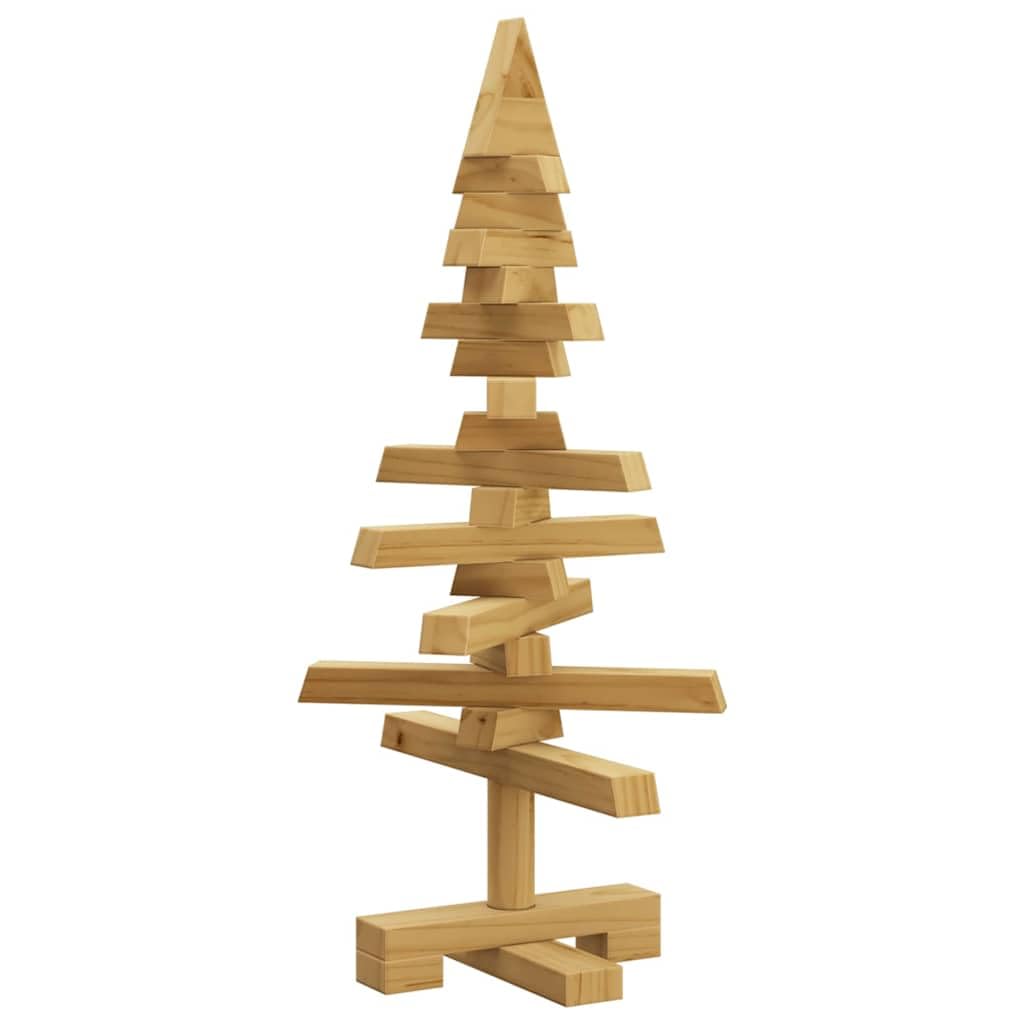 Houten kerstboom 102 x 40 cm bruin gebrand