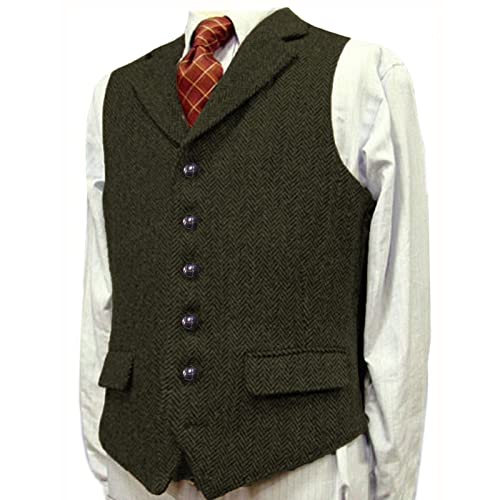 Swing Penguin Gilet Formel pour Hommes Gilet De Costume à Boutonnage Simple Couleur Unie Gilet De Costume d'affaires De Fête De Mariage (Couleur : Vert, Taille : L) Cover