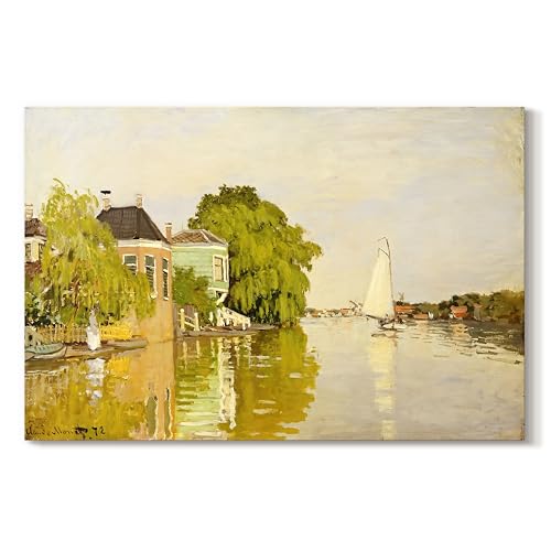 Claude Monet | Riverside Garden Houses | Abstract Wall Art | LT627