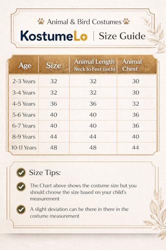 Image of Kids Animal & Bird Costumes - Comfortable Fleece Fancy Dress Outfit | Soft Plush Onesie | School Events, Theme Parties, Photoshoot