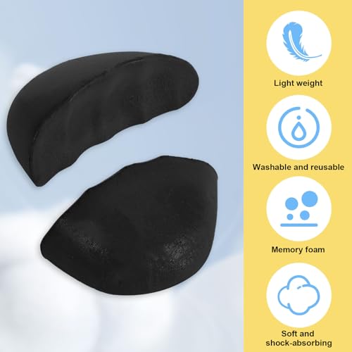 Image of Shoe Filler for Too Big Shoes Women and Men,Shoes Too Big Inserts, Can Be Used to Fill The Inside of The Footwear ,Cushion The Pressure and Prevent Slipping Off (3 Pairs Small Size,Black)
