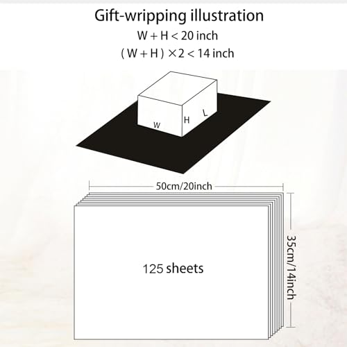 Bobobag 125 Folhas de Papel de Seda Preto 20
