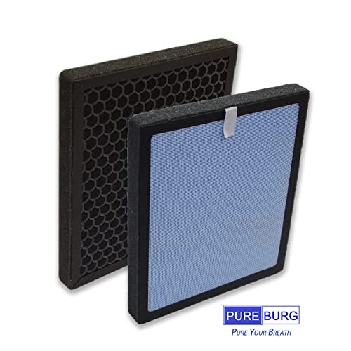 Pureburg P1801-REPLACEMENT Filters Compatible With Yiou R1 P1802 Air Purifier & Elechomes P1801 Air Purifier,2-Pack H13 True Hepa + Activated Carbon 2-In-1 thumb #4