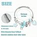 DS Charm Bracelets for girls,exquisite cute cartoon friendship bracelets Silver Stainless Steel Bangle with birthday Gift box, Adjustable girls jewelry Suitable for holiday gifts (Silver-blue bear)