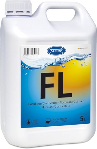 TECHZOCO Floculante Liquido para Piscinas, Clarificador Agua, Eliminador turbidez, Agrupa partículas en suspensión facilitando eliminación, Fabricado en España, Forma Liquido, Contiene 5 litros