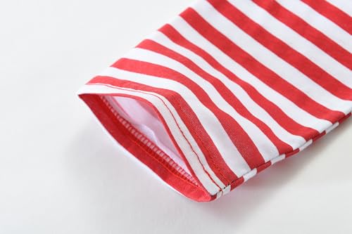Image of Toddler Boy Girl Christmas T-Shirt Stripe Long Sleeve Tees Ugly Xmas Santa Claus Tops 2-7 Years